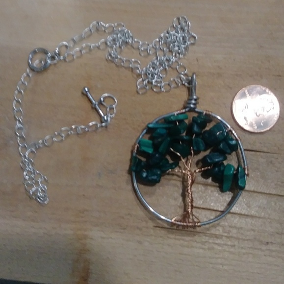 🦄Tree of Life with Malachite Chip Leaves - Picture 3 of 3